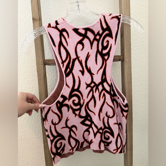 Urban Outfitters Pink and Black Flame Sweater Tank - Picture 5 of 6